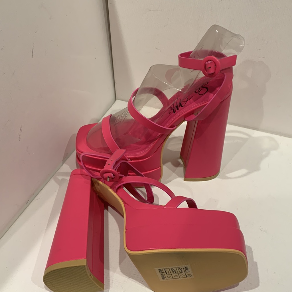 So Me Aiko Platform Chunky Barbie Barbicore Medusapink Strap Strappy Sandal